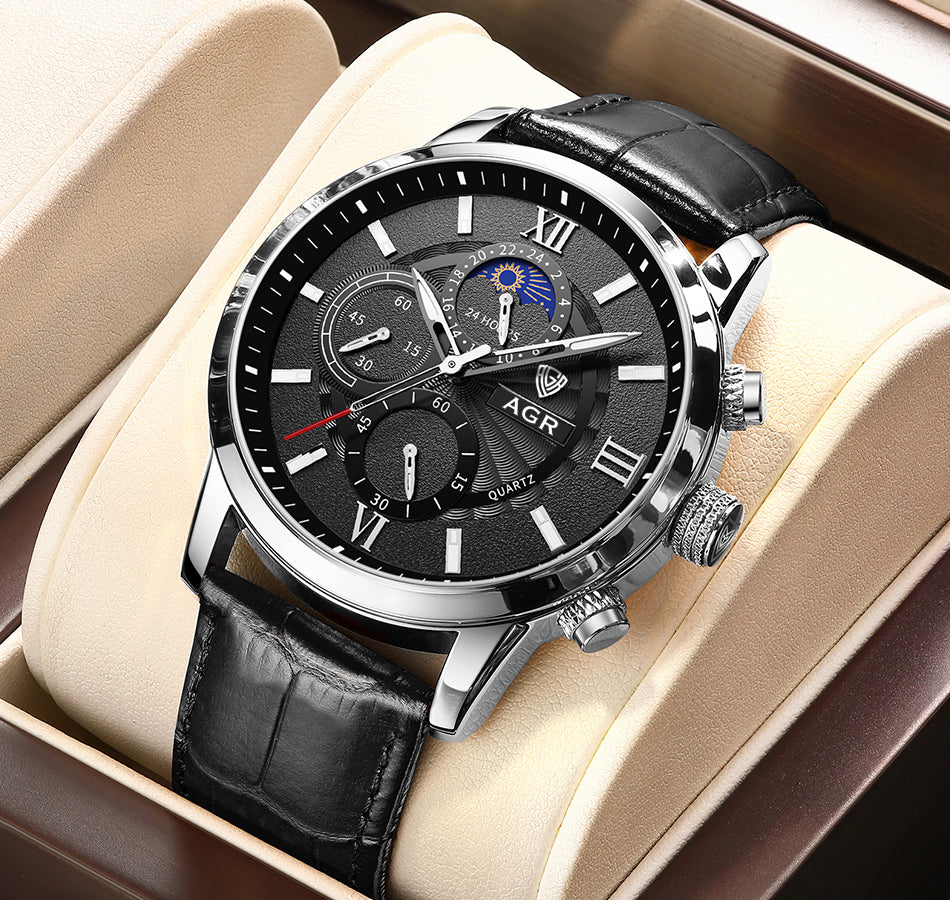 Variant image for Marc™ - Montre Homme Luxe Élégante en Cuir - Confort et Style-3