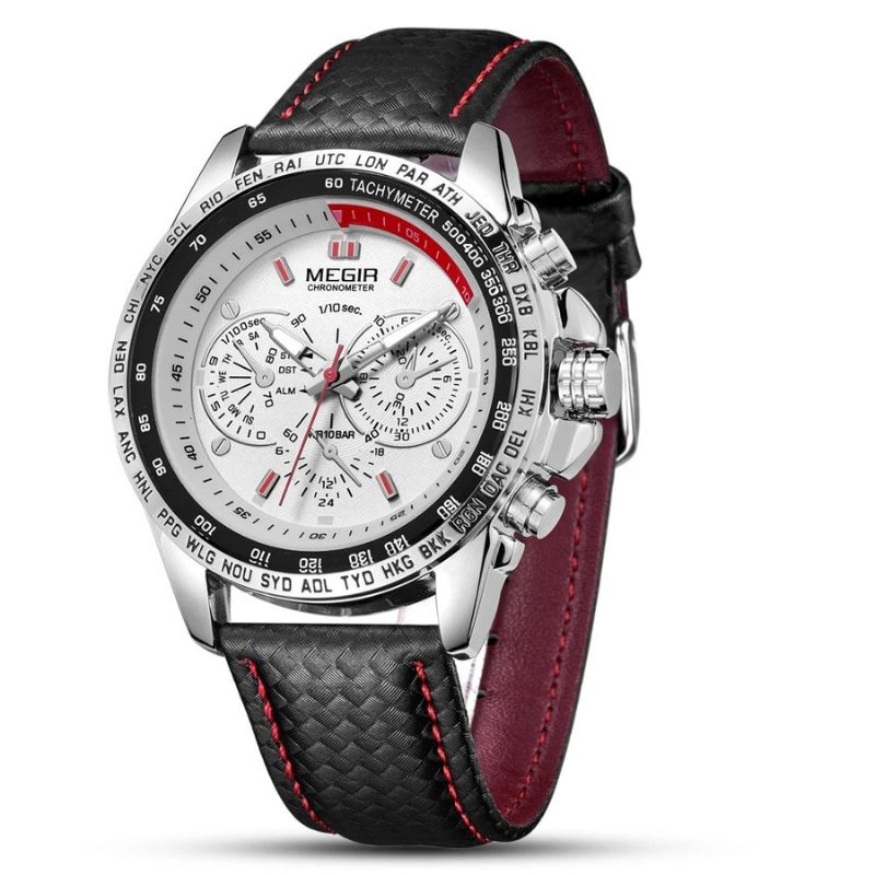 Marc™ - Montre Homme Quartz Élégante Avec Bracelet PU Noir