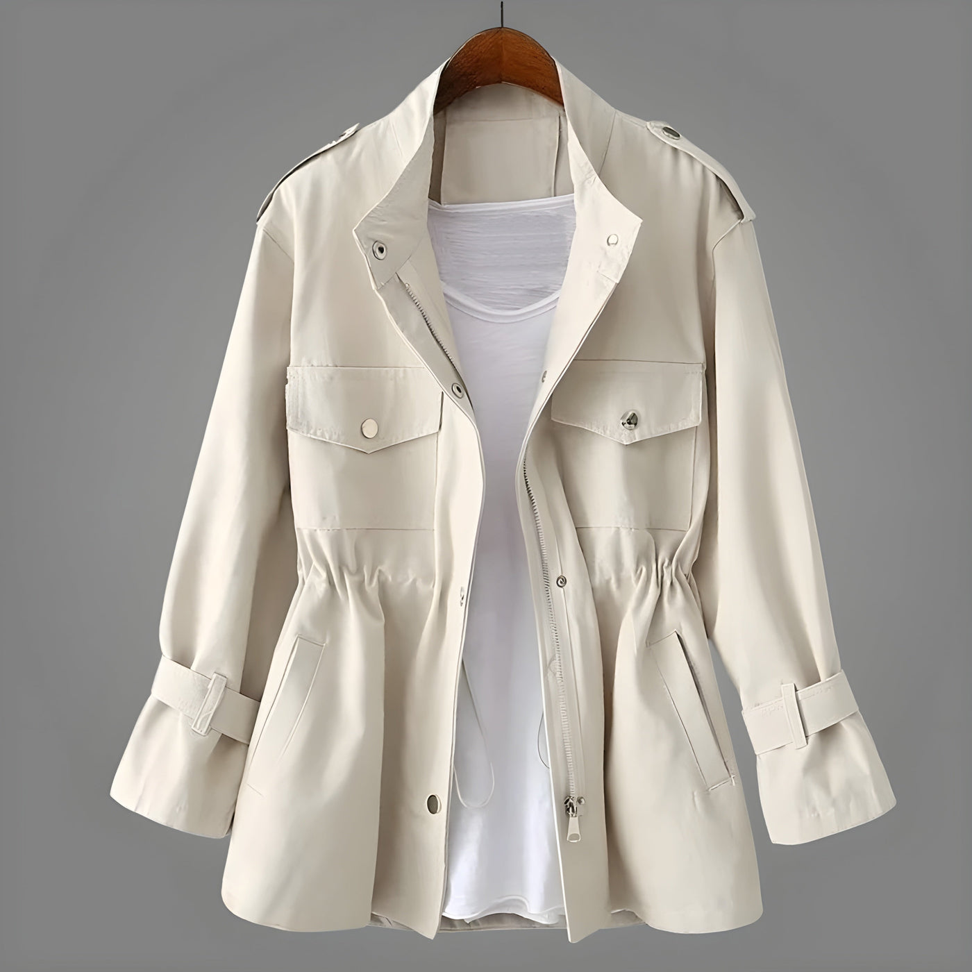 Albin ™ | Trench Femme Élégant - Confort et Style Ajustable