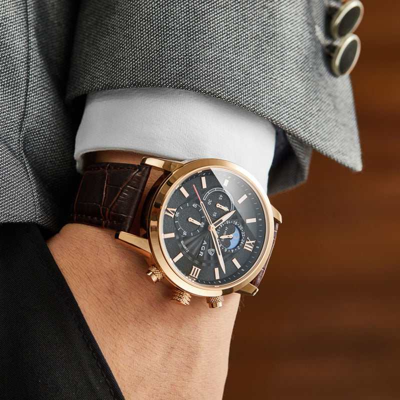 Marc™ - Montre Homme Luxe Élégante en Cuir - Confort et Style