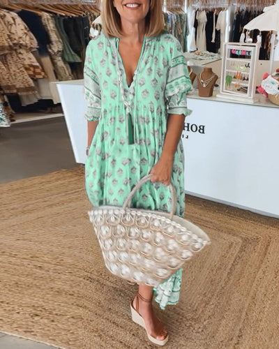 Giulia™ - Robe Longue Élégante Avec Poches