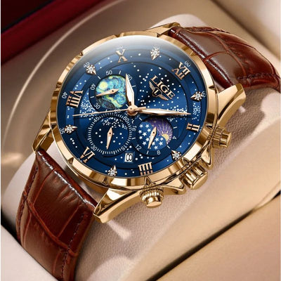 Lucas™ - Montre Homme Élégante Avec Phase de Lune Durable