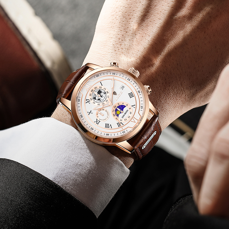 Lucas ™ - Montre Homme Élégante Avec Chronographe Et Étanchéité