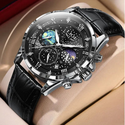 Variant image for Lucas™ - Montre Homme Élégante Avec Phase de Lune Durable-6