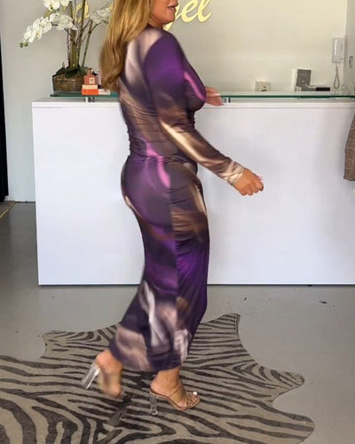 Märta ™ - Robe Midi Femme Élégante avec Décolleté en V et Confort Optimal