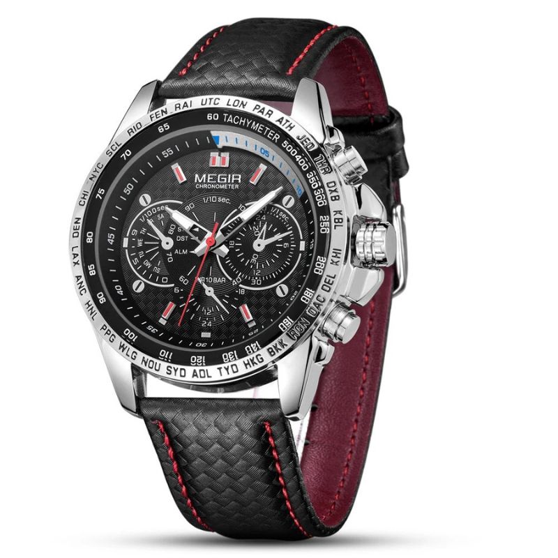 Marc™ - Montre Homme Quartz Élégante Avec Bracelet PU Noir