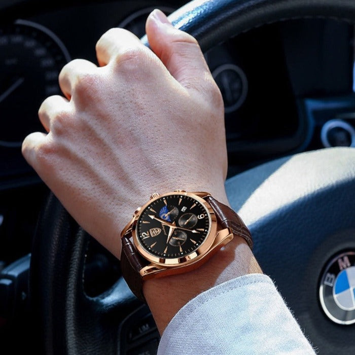 Jean™ - Montre Homme Luxe Élégante Avec Design Minimaliste
