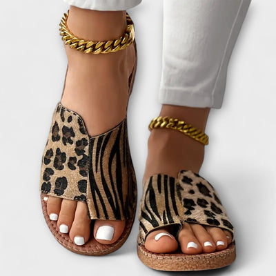 Lyan™ - Pantoufles Femme Bicolores Confortables
