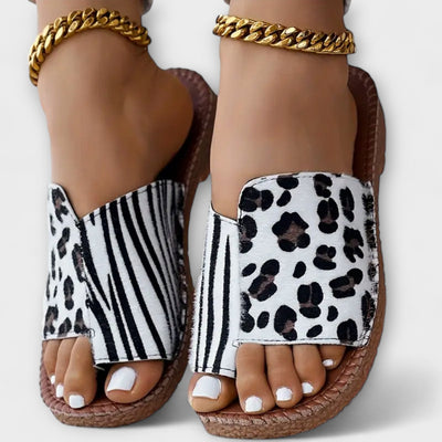 Lyan™ - Pantoufles Femme Bicolores Confortables