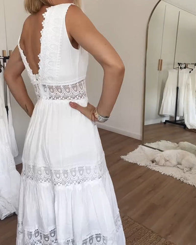 Alyssa™ - Robe Longue Élégante en Dentelle
