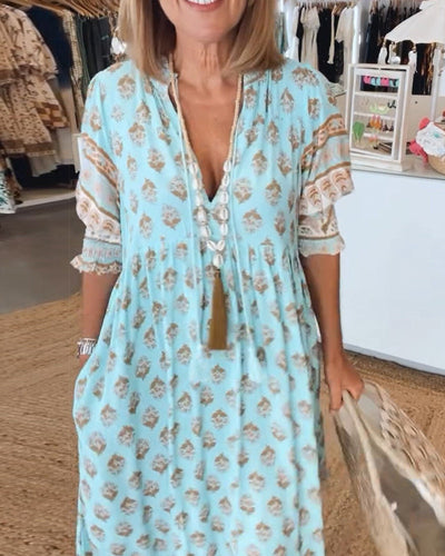 Giulia™ - Robe Longue Élégante Avec Poches