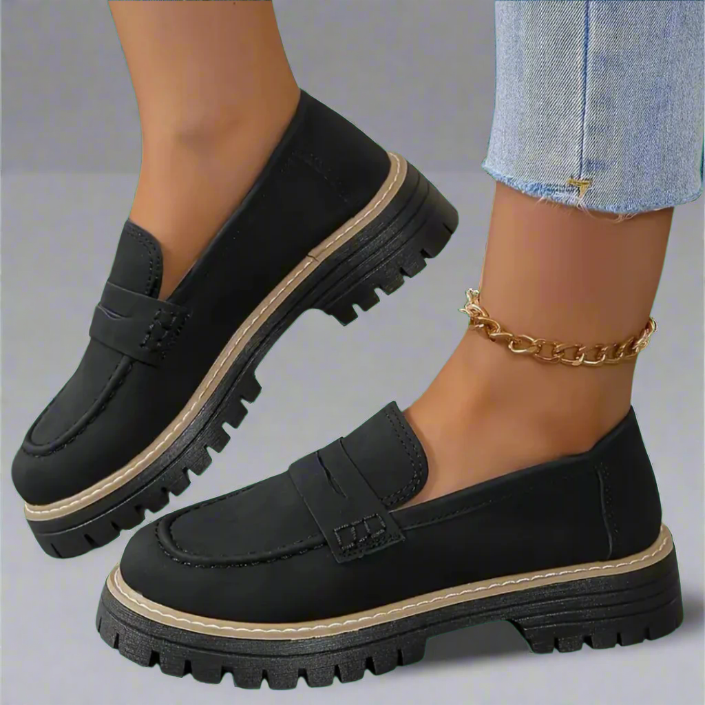 Adèle™ – Mocassins Noir Élégants Confortables