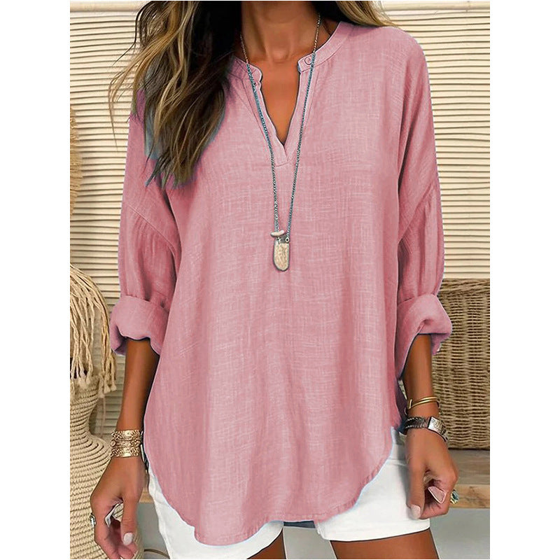 Alizée ™ - Blouse Femme Élégante en V-Ausschnitt
