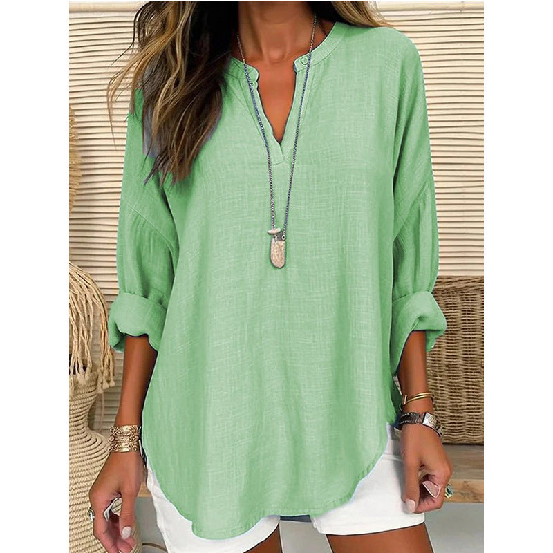 Alizée ™ - Blouse Femme Élégante en V-Ausschnitt