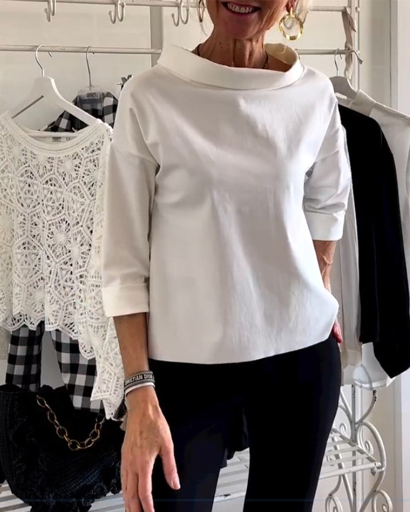 Camille™ - Blouse Femme Confortable 3/4 Élégante