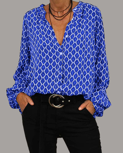 Camille™ - Blouse Femme Géométrique Confortable