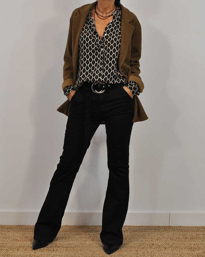Camille™ - Blouse Femme Géométrique Confortable