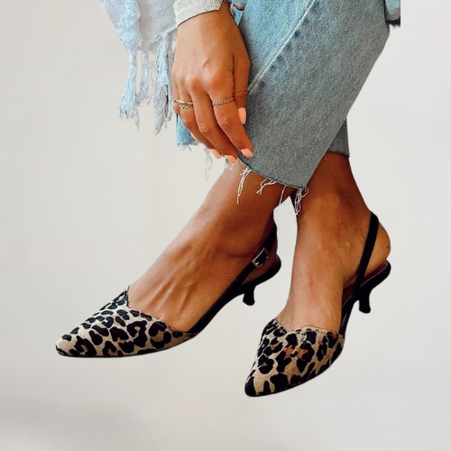 Camille™ - Talons Élégants avec Imprimé Léopard