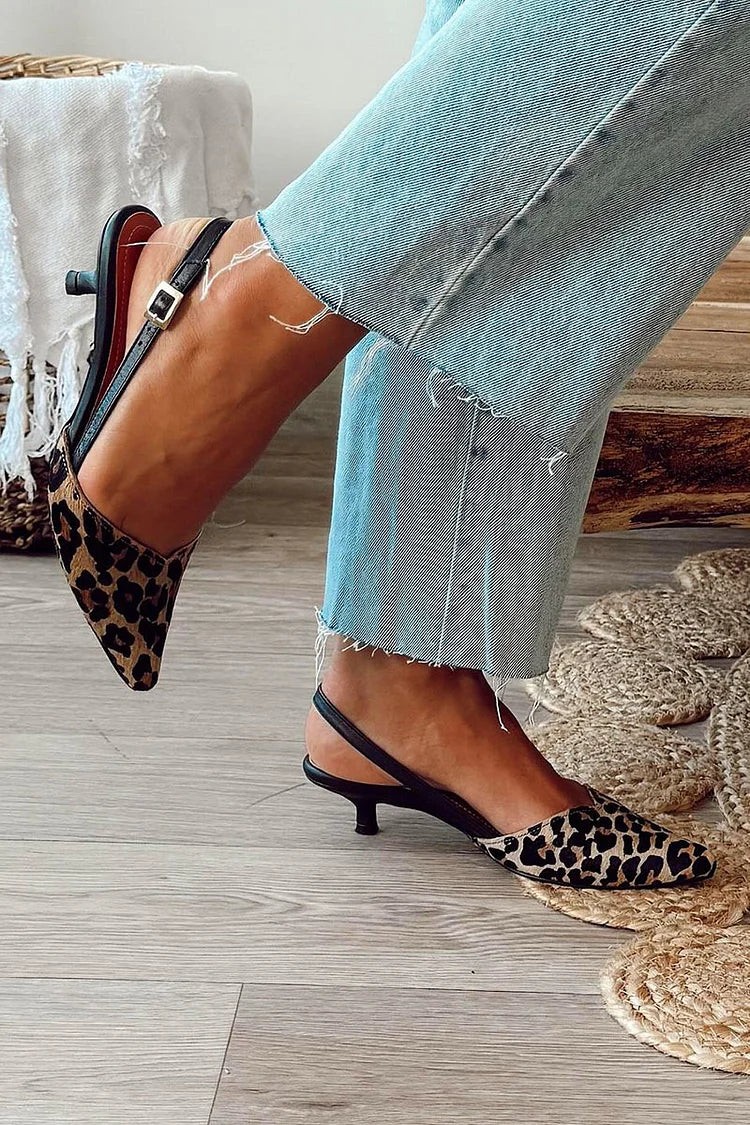 Camille™ - Talons Élégants avec Imprimé Léopard