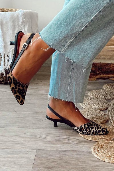 Camille™ - Talons Élégants avec Imprimé Léopard