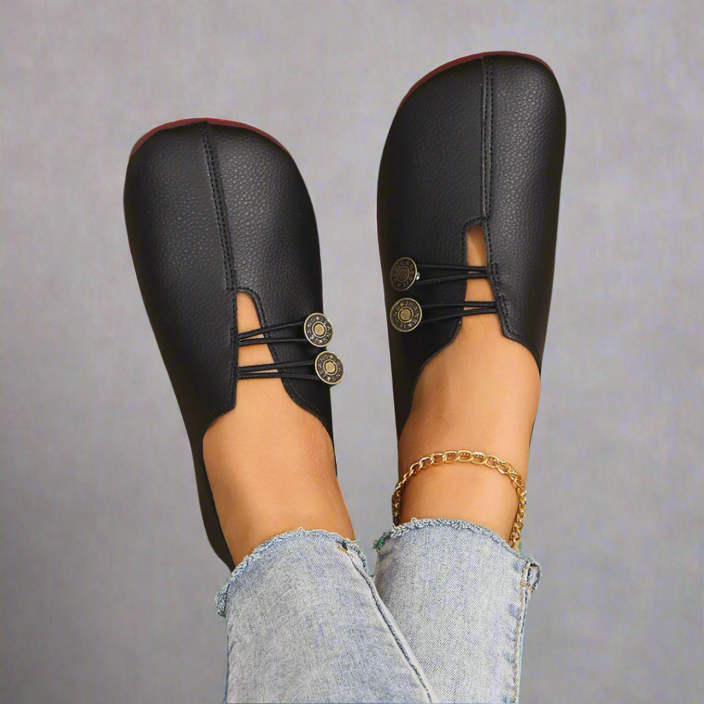 Camille ™ - Mocassins Noir Confort Ergonomique