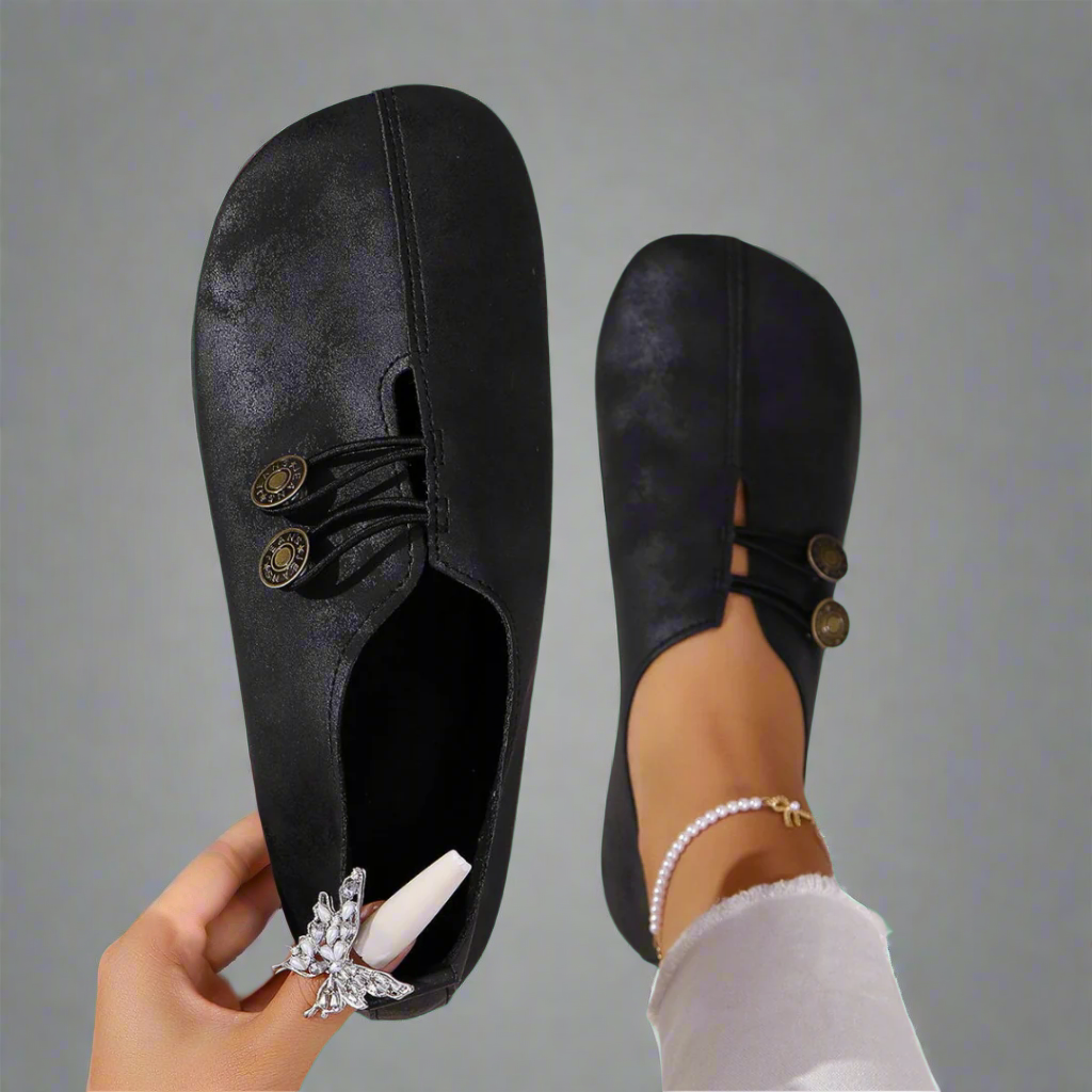 Camille ™ - Mocassins Noir Confort Ergonomique