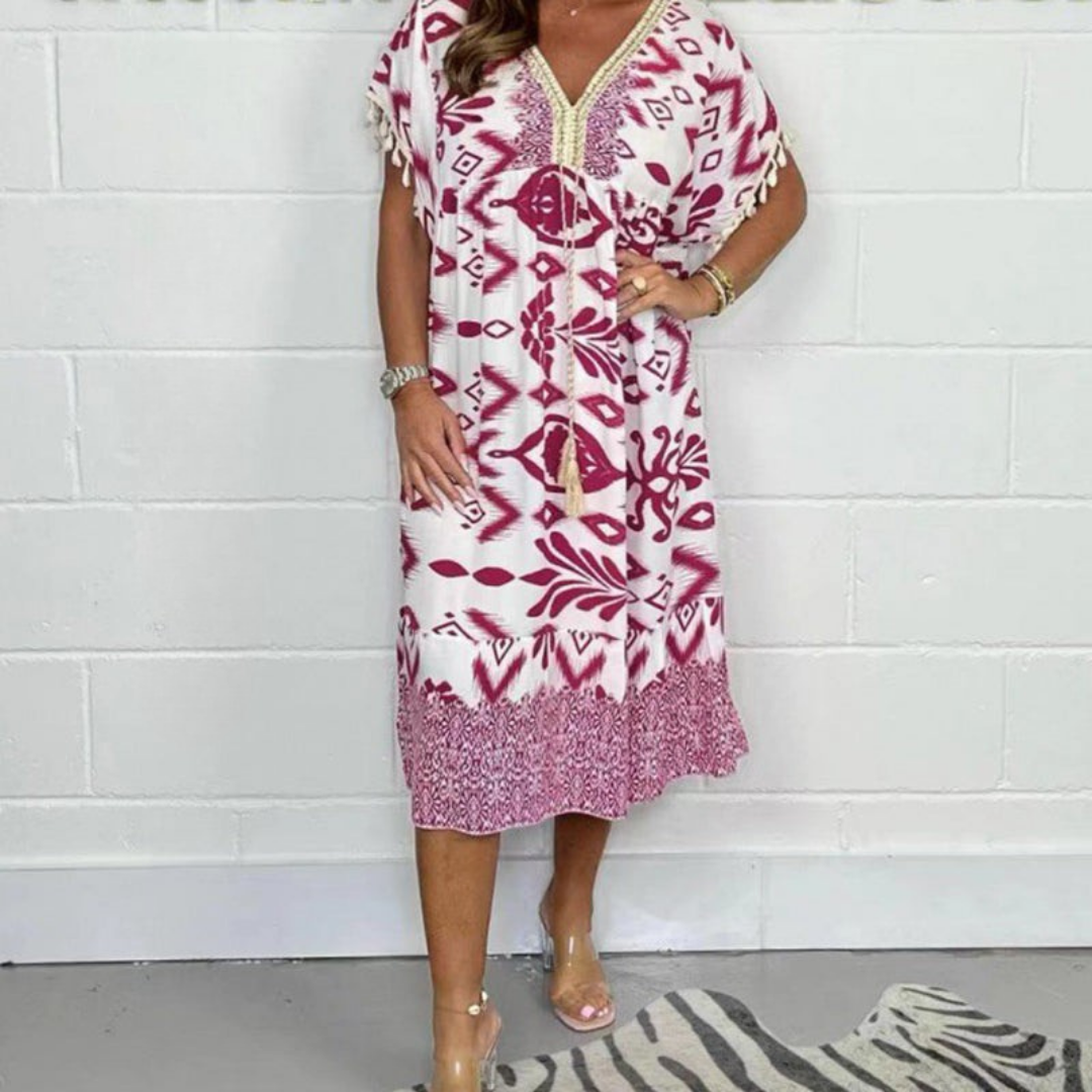 Camille™ — Robe D'Été Chic À Franges Élégante