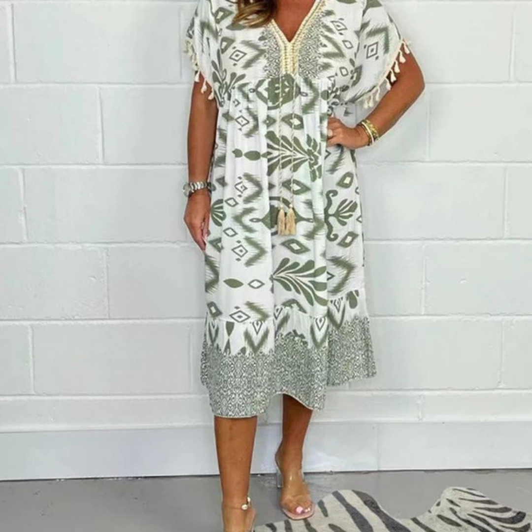 Camille™ — Robe D'Été Chic À Franges Élégante