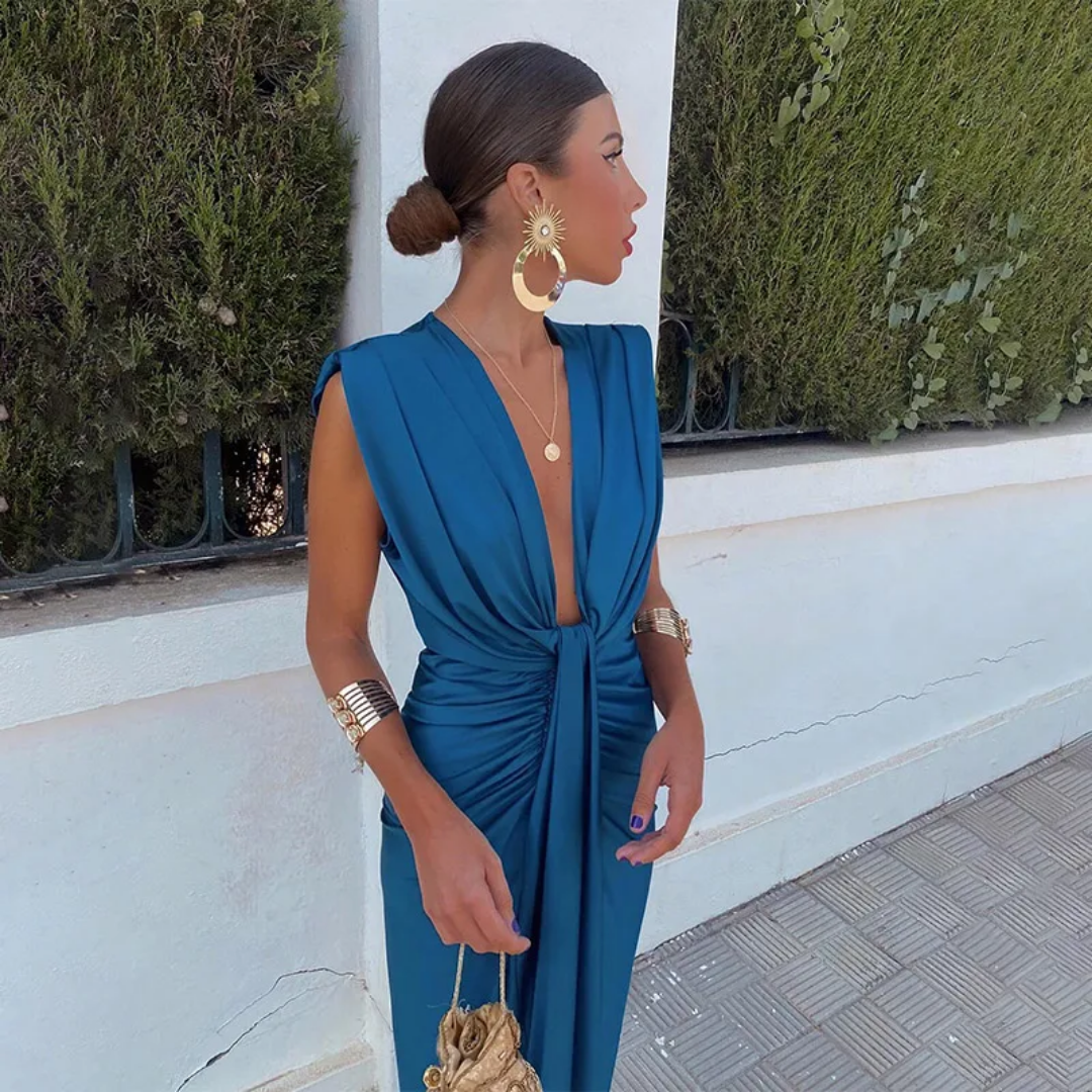 Camille™ — Robe Midi Élégante pour Événements