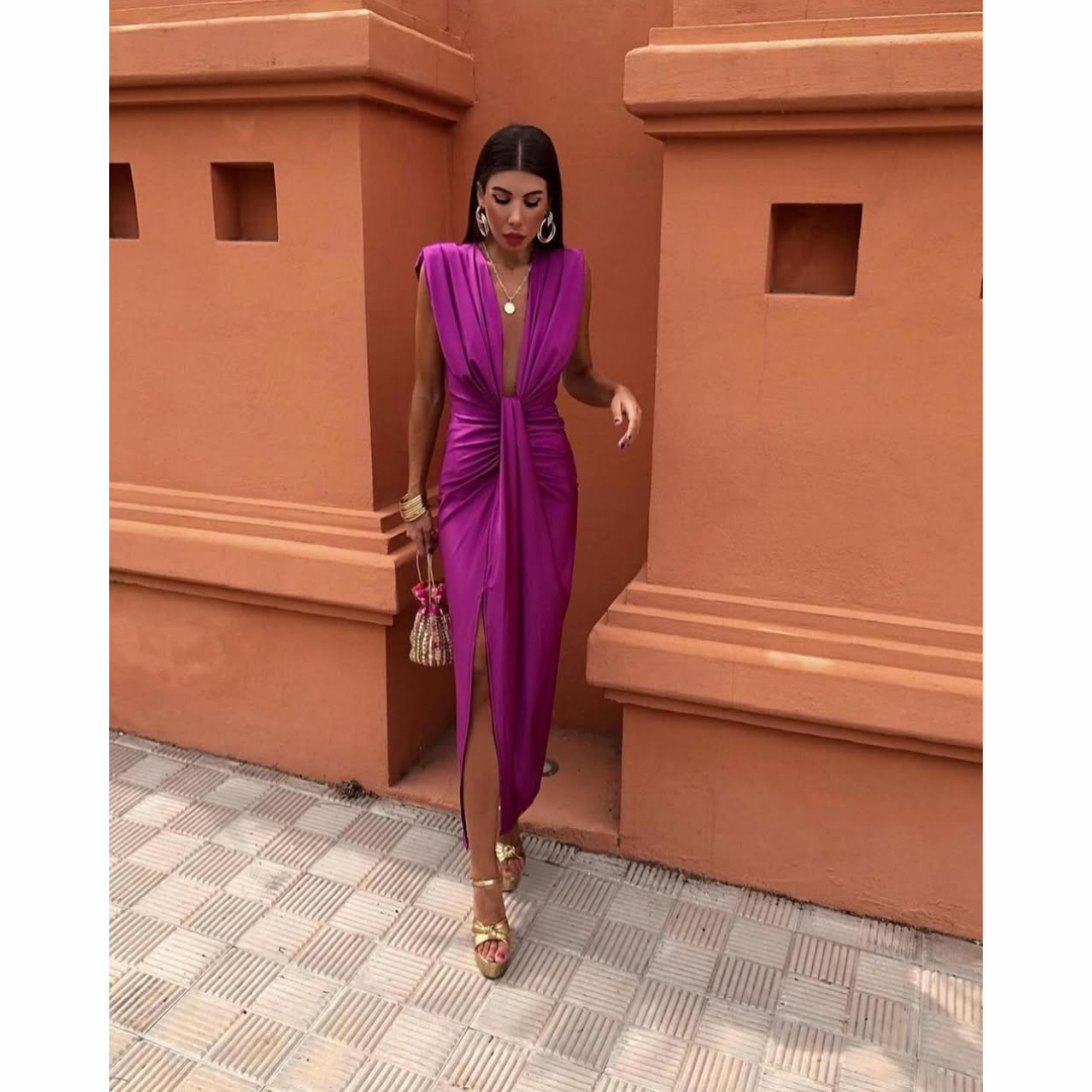 Camille™ — Robe Midi Élégante pour Événements