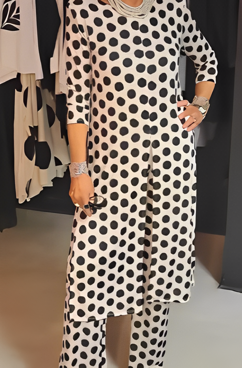 Liliana™ - Robe Longue Élégante à Pois