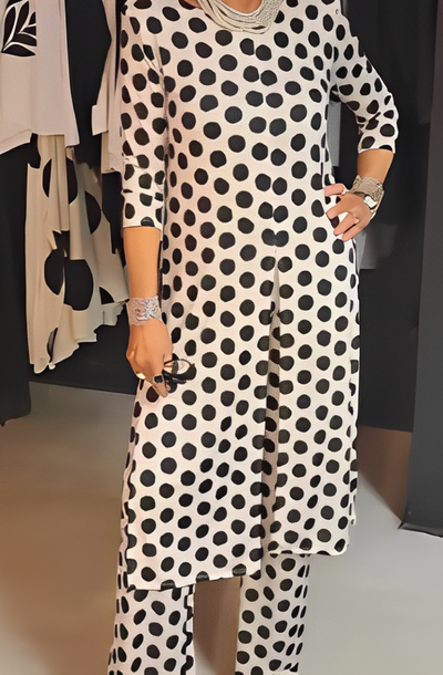 Liliana™ - Robe Longue Élégante à Pois