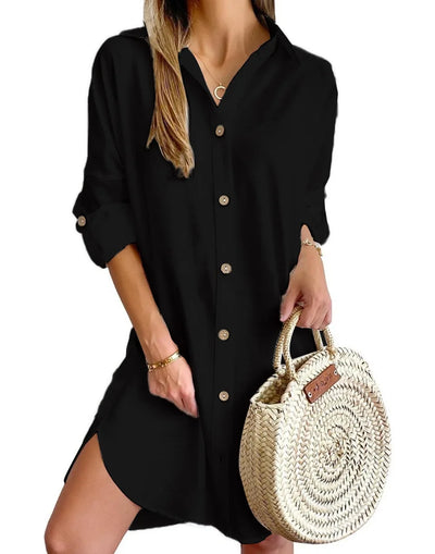 Chloé™ - Robe Élégante en Coton Confortable