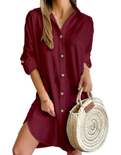 Chloé™ - Robe Élégante en Coton Confortable
