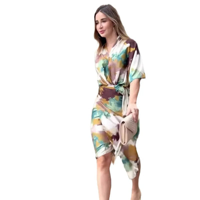 Elyna™ - Robe Longue Élégante Tie-Dye Confortable