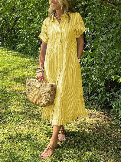 Chloé™ - Robe Longue Été Élégante à Rayures