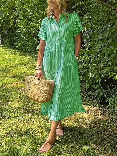 Chloé™ - Robe Longue Été Élégante à Rayures