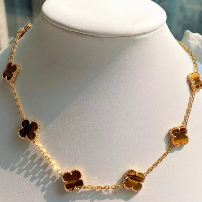 Chloé ™ - Collier Floral Acier Inoxydable Élégant