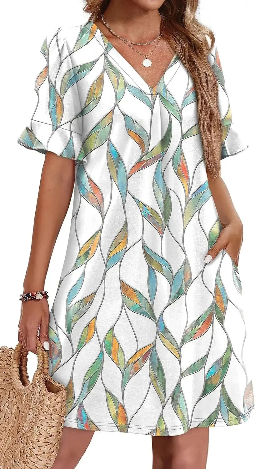 Feuilles sur fond blanc / XL