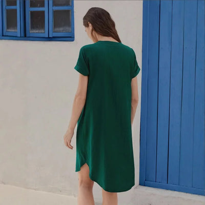 Chloé ™ - Robe D'été Chic Longue En Lin Et Coton
