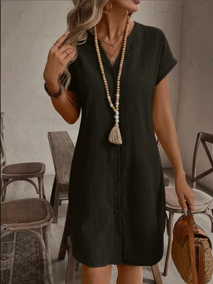 Chloé ™ - Robe D'été Chic Longue En Lin Et Coton
