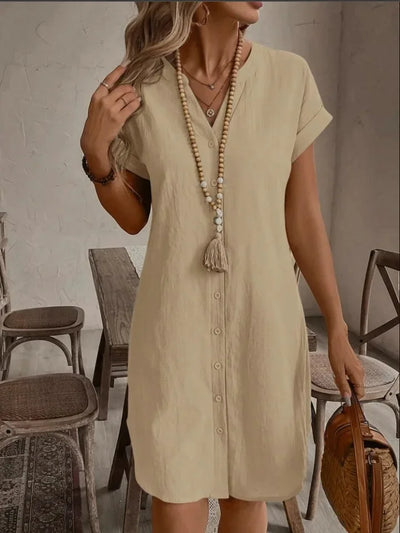 Chloé ™ - Robe D'été Chic Longue En Lin Et Coton