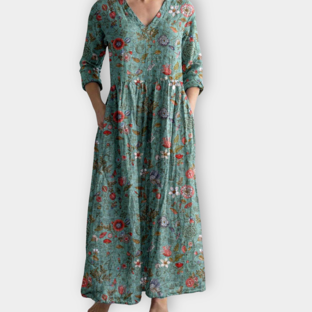 Chloé ™ - Robe Longue Bohème Fleurie Été