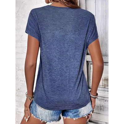 Chloé ™ - T-Shirt Femme V-Neck Patchwork Plus
