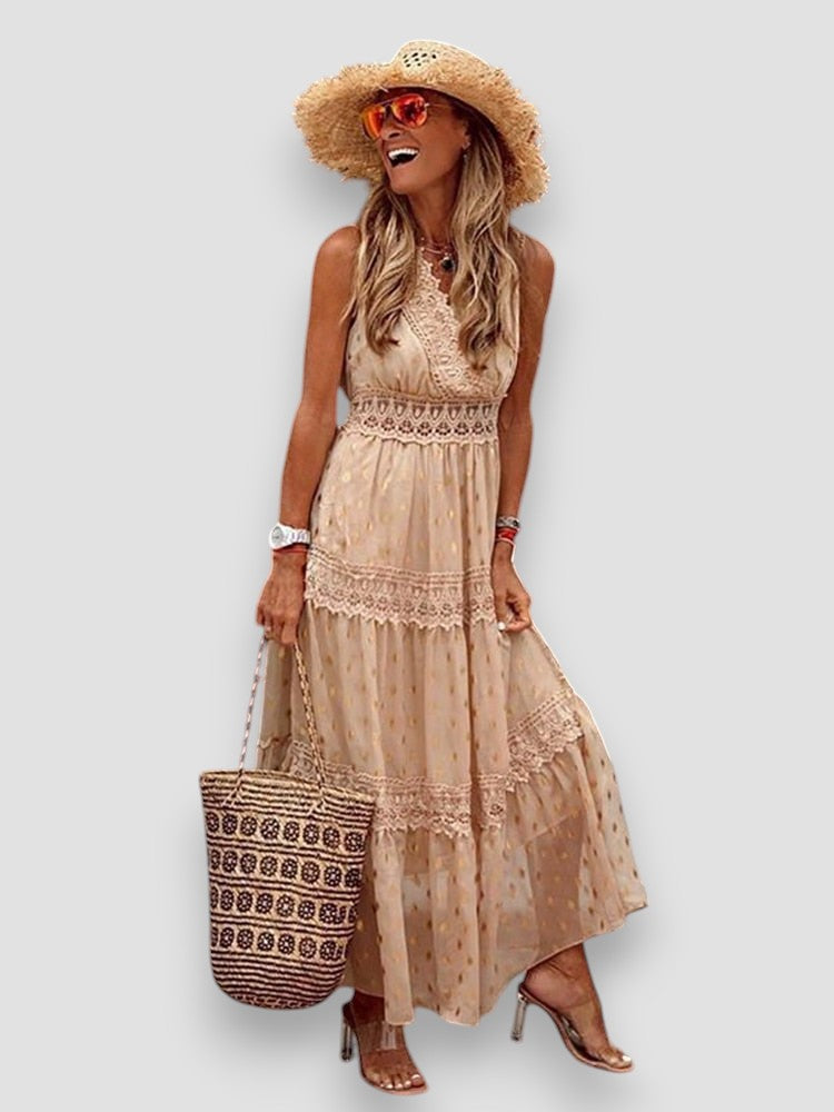 Chloé™ — Robe Longue Boho Chic Élégante