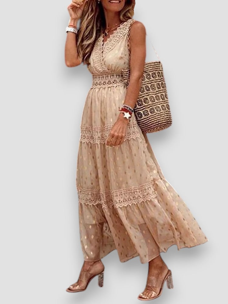 Chloé™ — Robe Longue Boho Chic Élégante