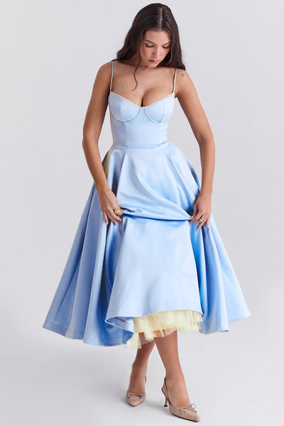 Chloé™ — Robe Midi Femme Élégante avec Poches