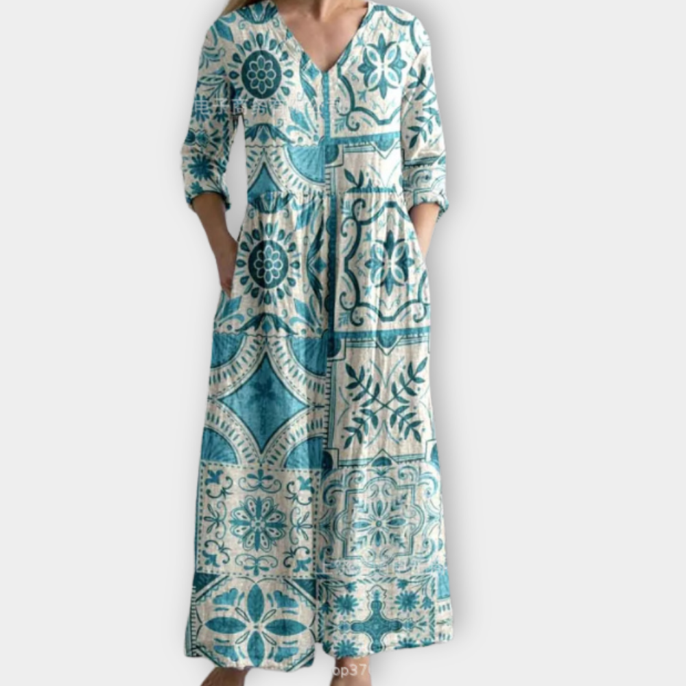 Chloé ™ | Robe Longue Fleurie - Élégance et Confort