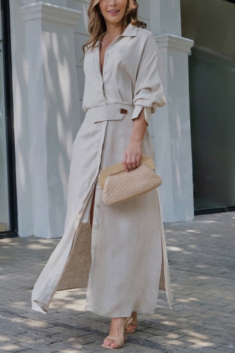 Clara ™ - Robe Longue Été Confortable en Lin
