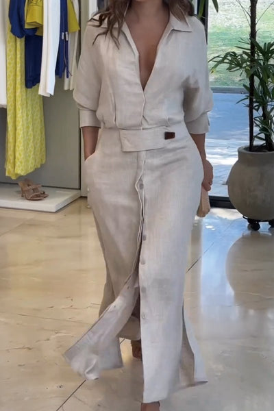 Clara ™ - Robe Longue Été Confortable en Lin